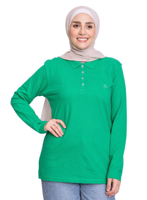 Green Polo Basic (W) - Khotwh
